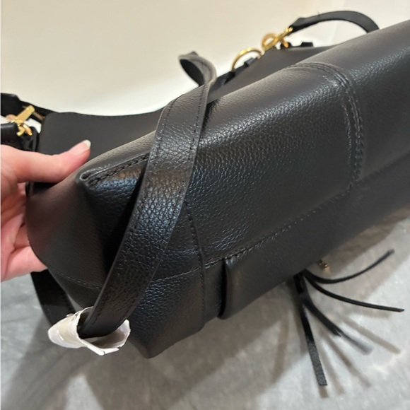 Chloe Joan Cross Body Black Leather/Suede Bag - Picture 11 of 16